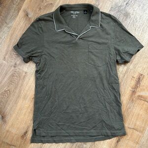 Todd Snyder Made in LA Tipped Montauk Polo in Olive